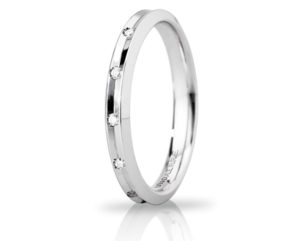 Fede in Oro Bianco Corona Slim