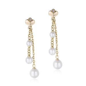 Orecchini perle e cuori