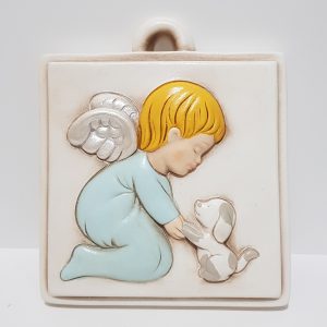 Quadretto angelo cagnolino