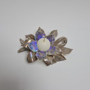 Portacandela fiore cristallo