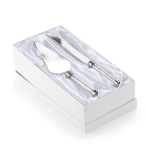 Set coltello e pala torta con strass