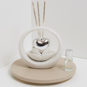 Profumatore grande cuore silver