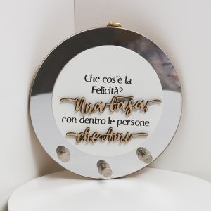 Quadro tondo appendichiavi specchiato