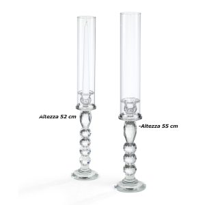 Portacandela cristallo 55cm