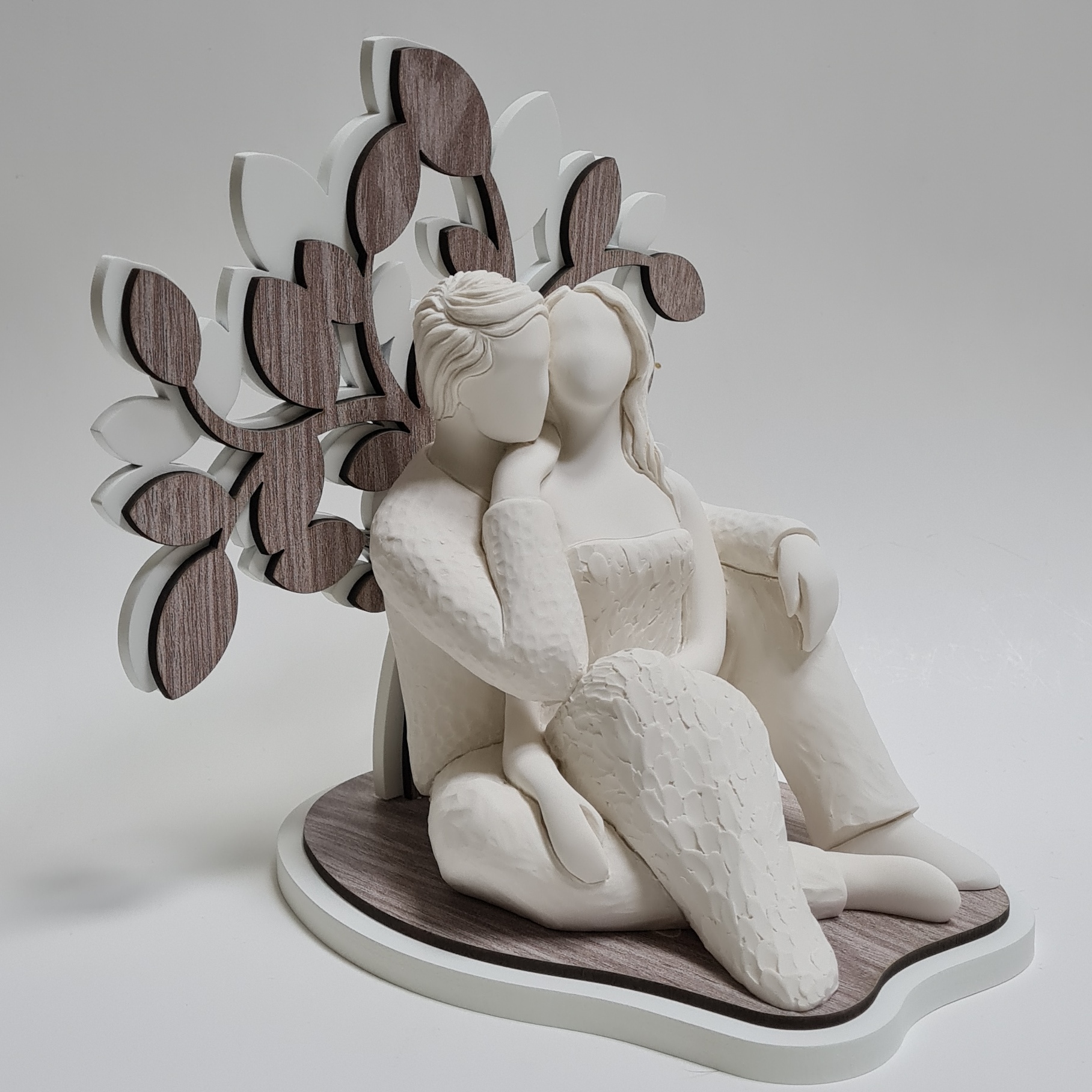Scultura sogno innamorati seduti - immagine 2