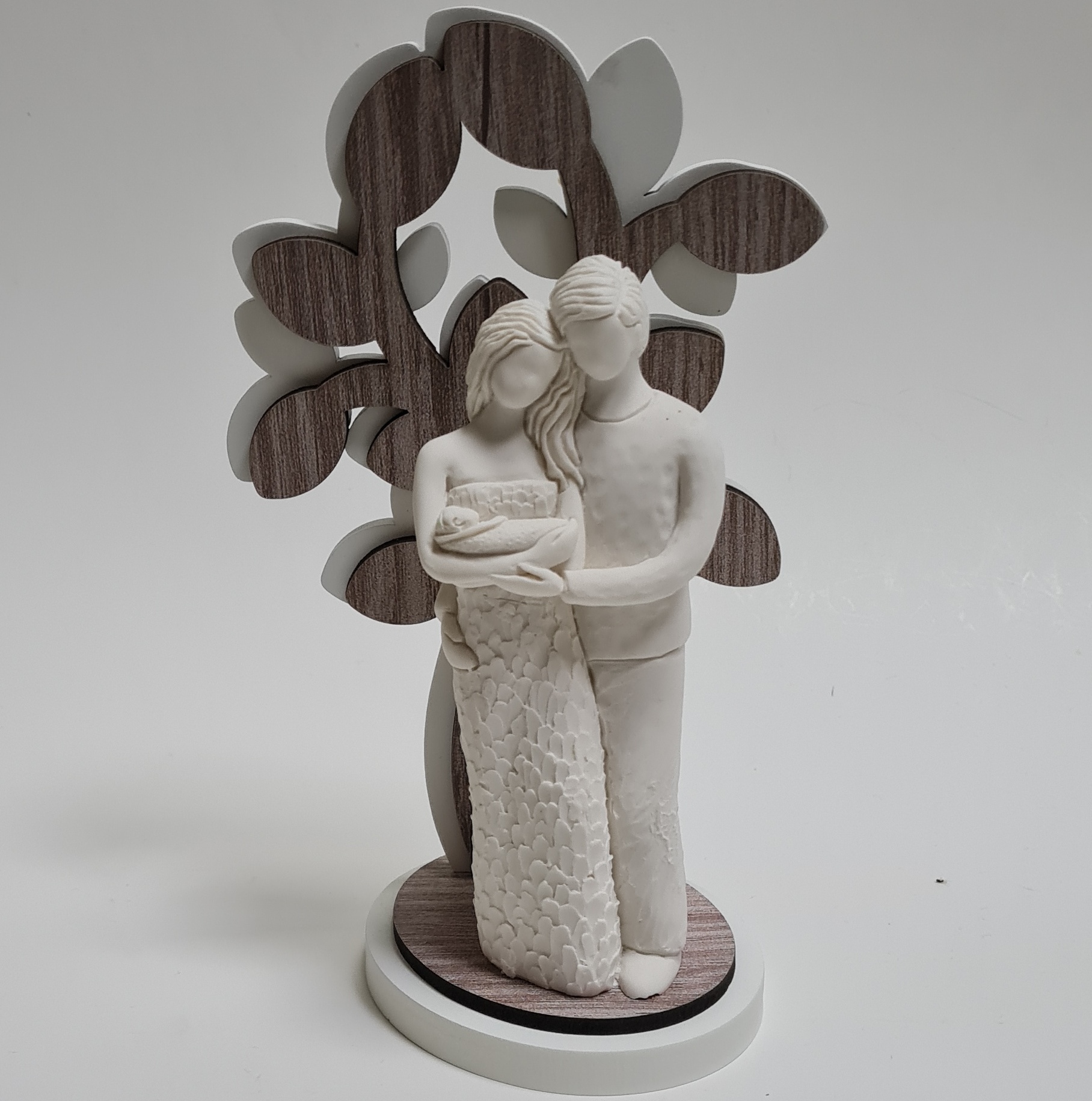 Scultura albero sacra famiglia