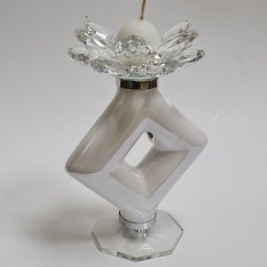 Portacandela fiore cristallo
